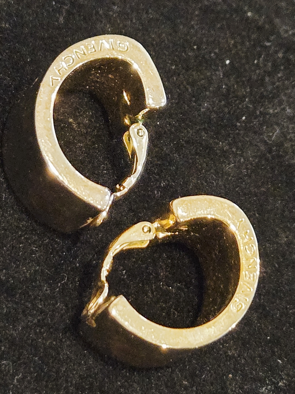 Vintage Givenchy Gold-Tone Hoop Earrings - Women Jewelry